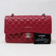 VAN CLEEF 
ARPELS Chanel Classic Medium 18B Raspberry Red Quilted Caviar with silver hardware-1653432598 