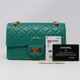 Chanel Reissue Mini 19A Green Quilted Aged Calfskin with shiny gold hardware