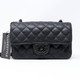 VAN CLEEF 
ARPELS Chanel Classic Mini Rectangular 17S So Black Crumpled Calfskin with shiny black hardware 