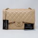 Chanel Classic Jumbo Double Flap Beige Quilted Caviar with gold hardware
