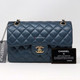 Chanel Classic Small Double Flap 18S Pearly Blue Quilted Caviar with light gold hardware