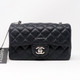 Chanel Classic Mini Rectangular Black Quilted Caviar with silver hardware