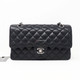 VAN CLEEF 
ARPELS Chanel Classic Medium Double Flap Black Quilted Caviar with silver hardware-1653435303 
