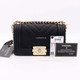 Chanel Small Le Boy 20A Black Chevron Caviar with shiny light gold hardware