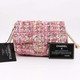 Chanel Mini Flap Pearl Handle Tweed Pink with light gold hardware