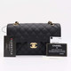 Chanel Classic Small Double Flap Black Quilted Caviar with gold hardware-1653436670