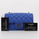 VAN CLEEF 
ARPELS Chanel Classic Mini Rectangular 16C Blue Cobalt Quilted Caviar with ruthenium hardware 