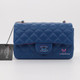 VAN CLEEF & ARPELS Chanel Classic Mini Rectangular 21P Blue Quilted Lambskin with rainbow hardware 