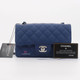 VAN CLEEF 
ARPELS Partial payment: Chanel Classic Mini Rectangular 18C Blue Quilted Caviar with silver hardware 