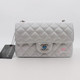 VAN CLEEF 
ARPELS Chanel Classic Mini Rectangular 21P Metallic Silver Grained Lambskin with silver hardware 