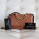 VAN CLEEF & ARPELS Chanel 19 Wallet on Chain 21P Dark Brown/Caramel Lambskin with mixed hardware 