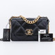 VAN CLEEF & ARPELS Chanel Small/Medium 19 Flap 20K Black Goatskin with mixed hardware 
