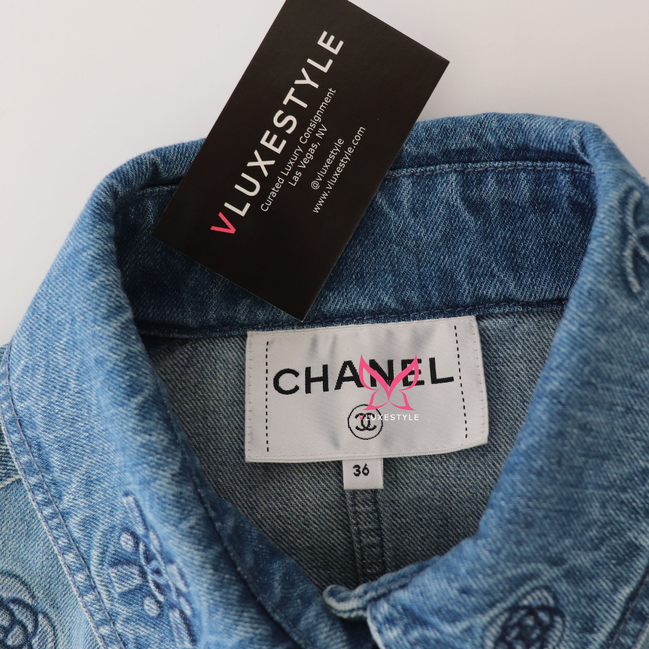 Chanel 21P Denim Jacket size 36 FR