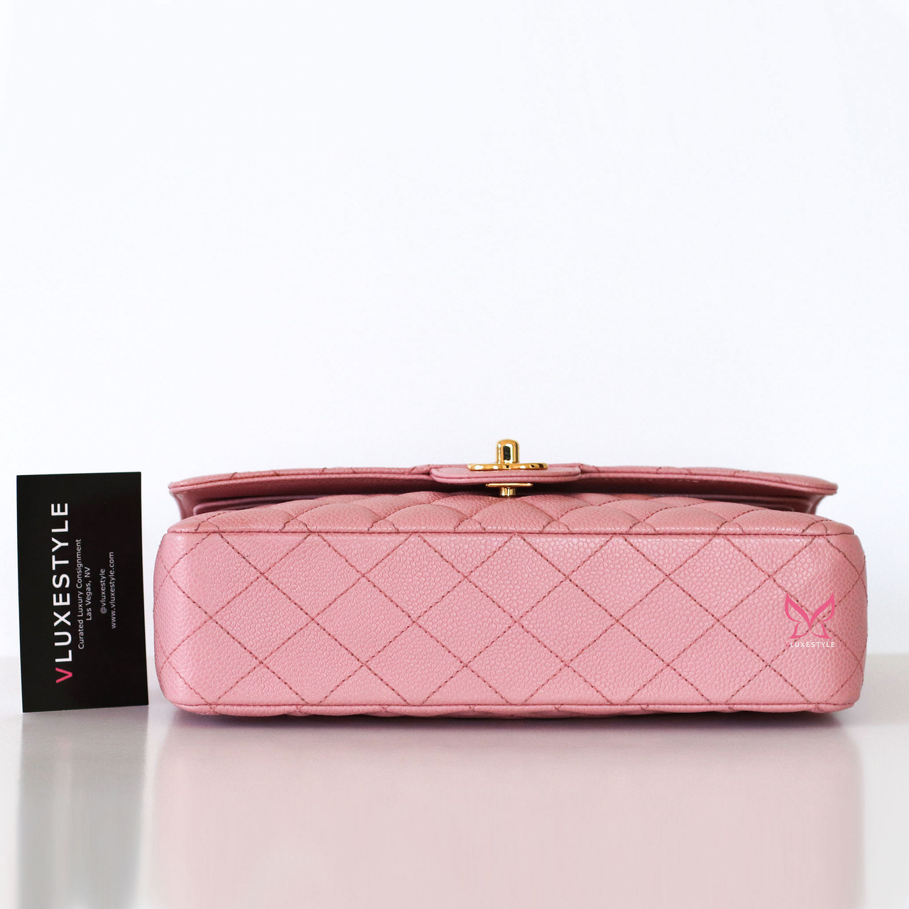Chanel Vintage Classic Medium Flap Sakura Pink Quilted