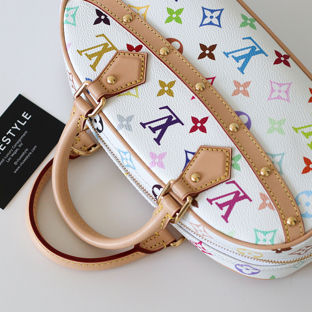 LOUIS VUITTON ミッツァ Louis Vuitton X Takashi Murakami East West White Multicolor