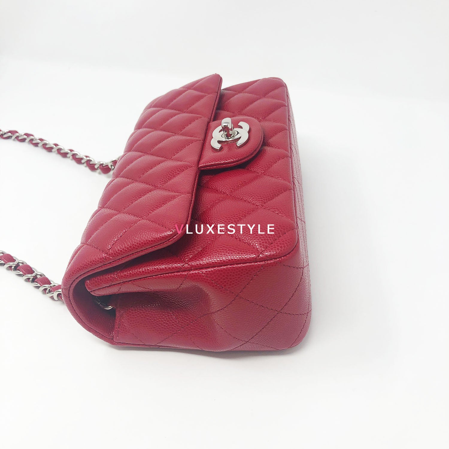 Chanel 18B Raspberry Pink Quilted Caviar Classic Zipped Coin or Card Mini  Wallet