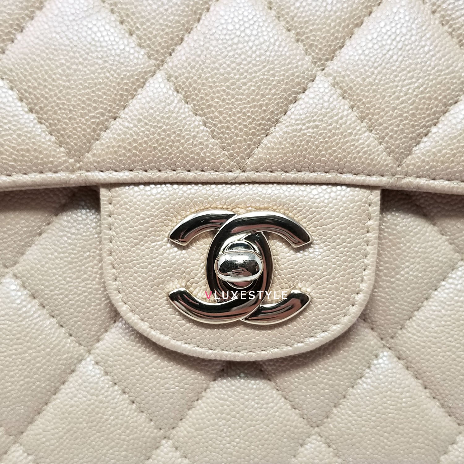 Chanel Classic Small Double Flap 19S Iridescent Light Beige