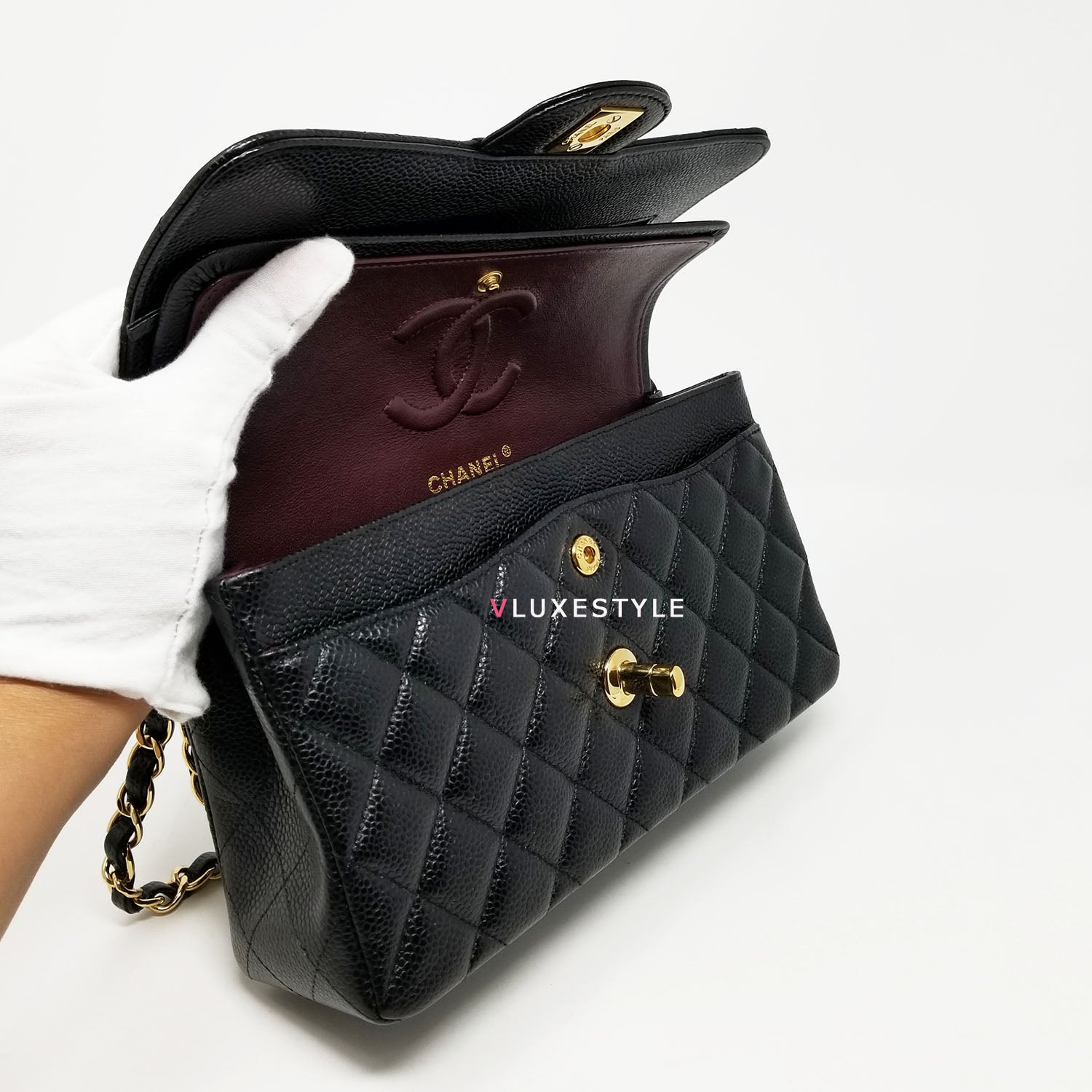 Chanel Classic Small Double Flap Black Caviar with gold hardware