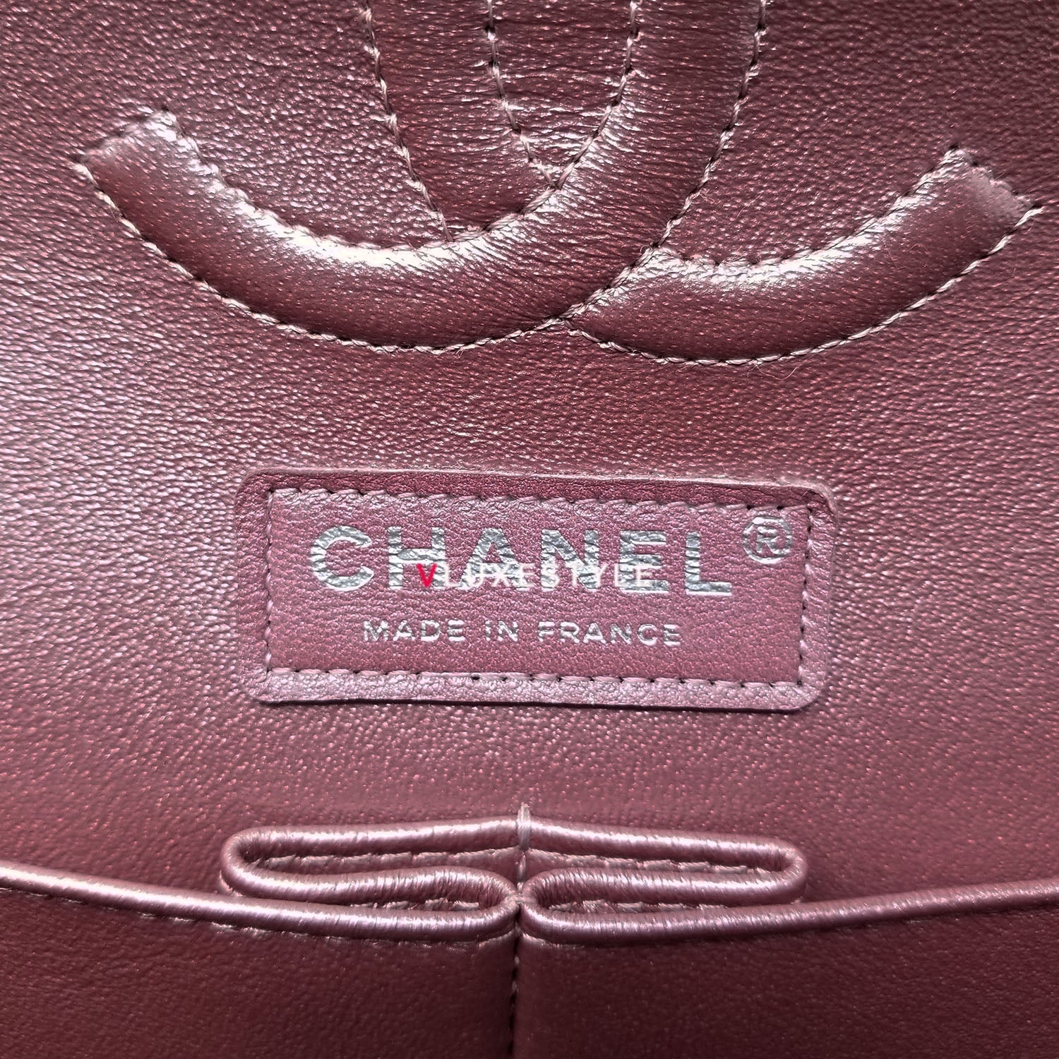 Chanel Classic Medium Double Flap Iridescent Mauve Lambskin with silver  hardware