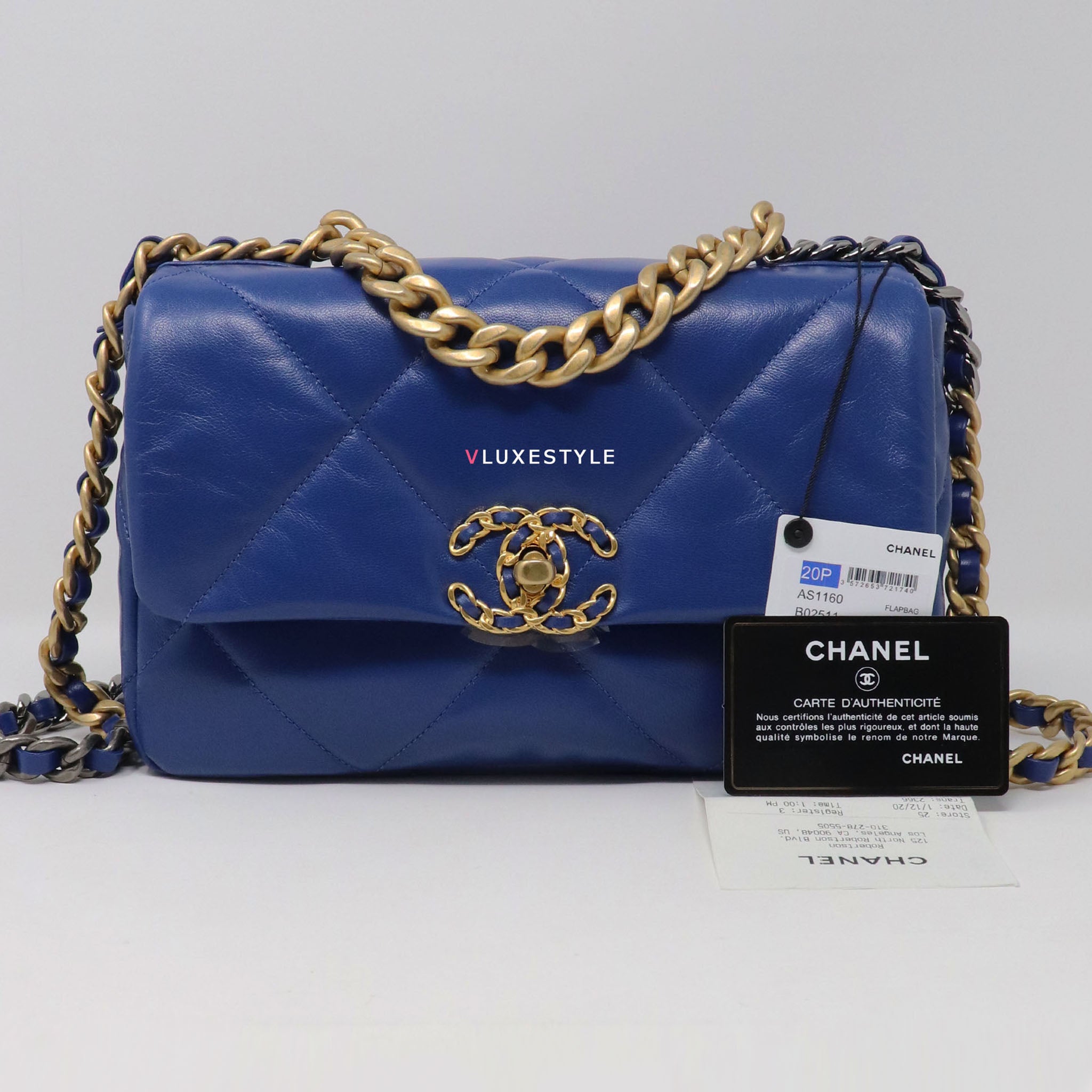 Chanel 19 Small Navy