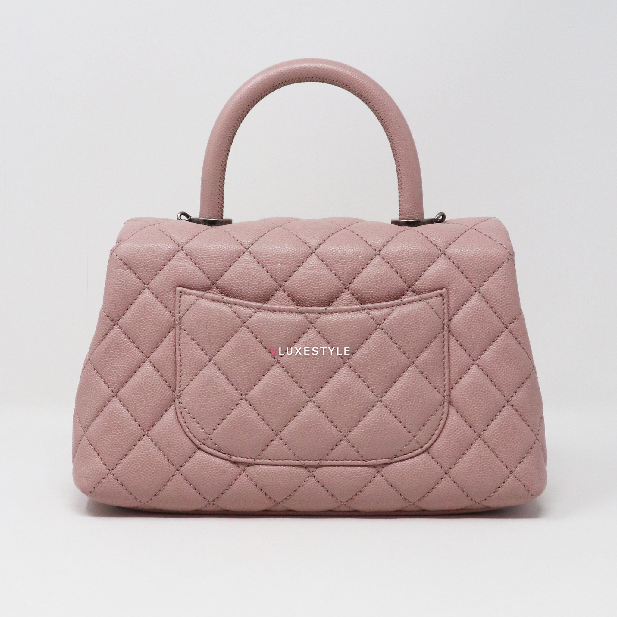 RARE] Sakura Pink Chanel Mini Boston Bag CC Top Handle in Caviar, Luxury,  Bags & Wallets on Carousell