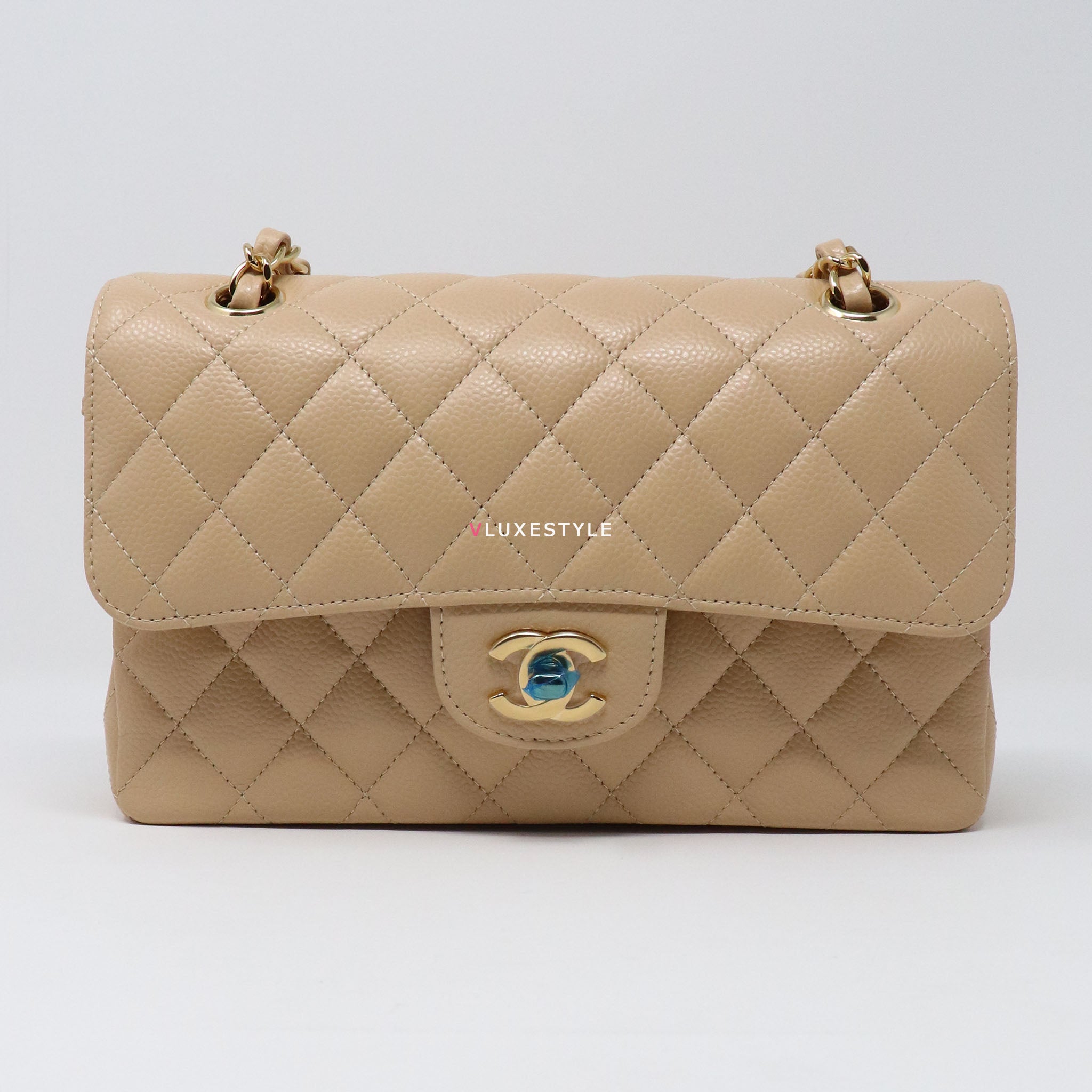 Guarantee authentic Chanel Classic Small Quilted Caviar Double Flap Go –