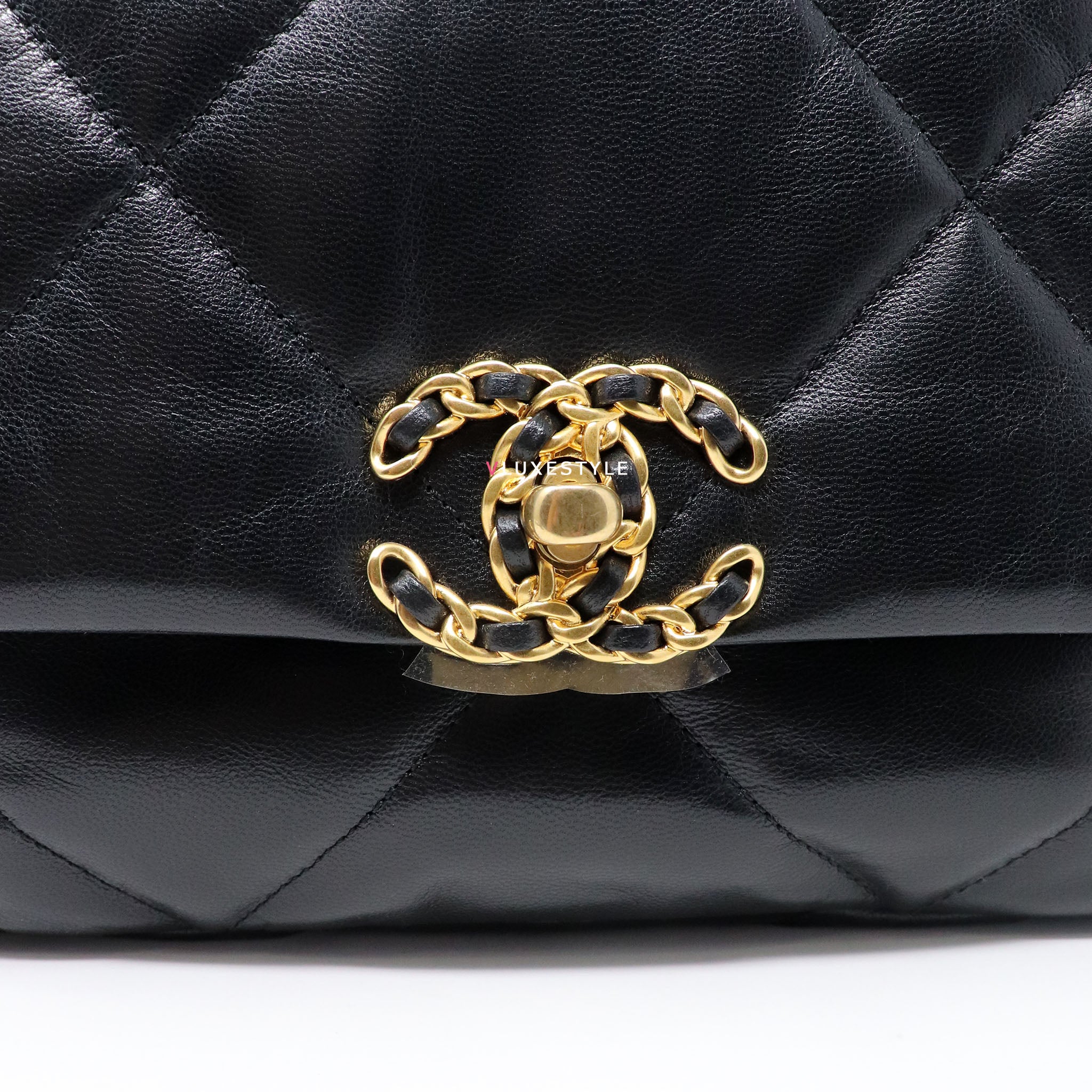 Chanel 19 Flap Small 20S Black Quilted Goatskin with multi-tone hardware