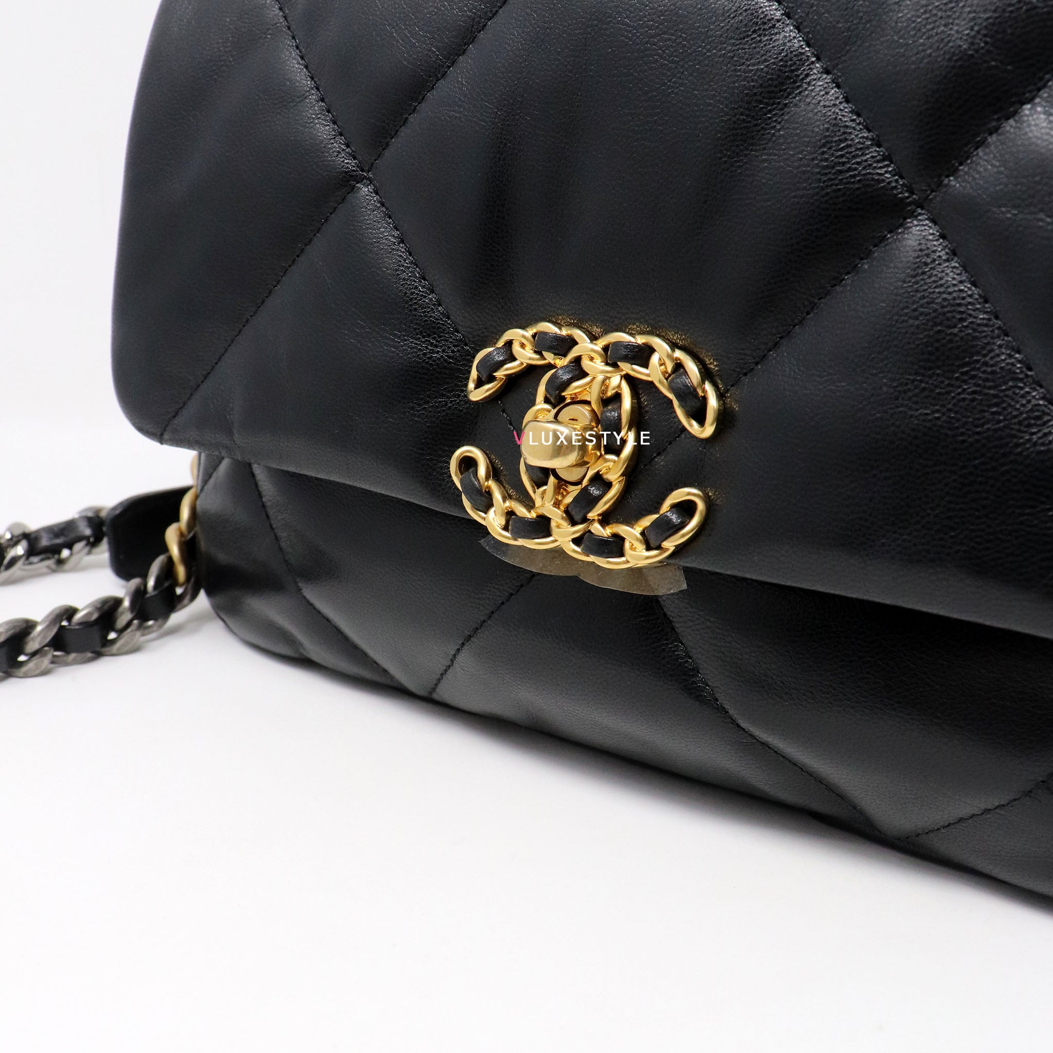 Chanel 19 O Case Pouch Quilted Goatskin Small at 1stDibs