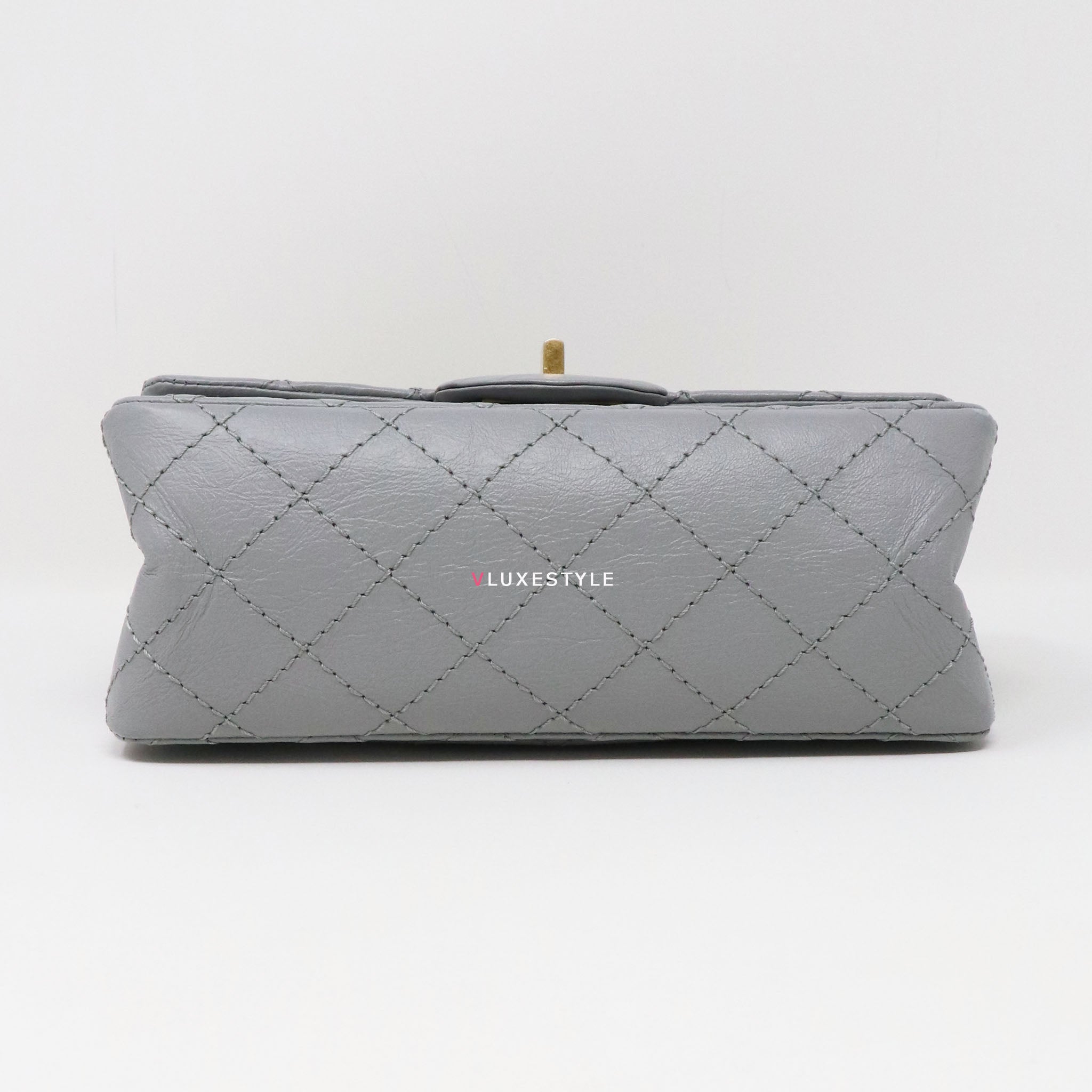 Vintage Chanel Gray Quilted Canvas Mini Boston – Adore Adored