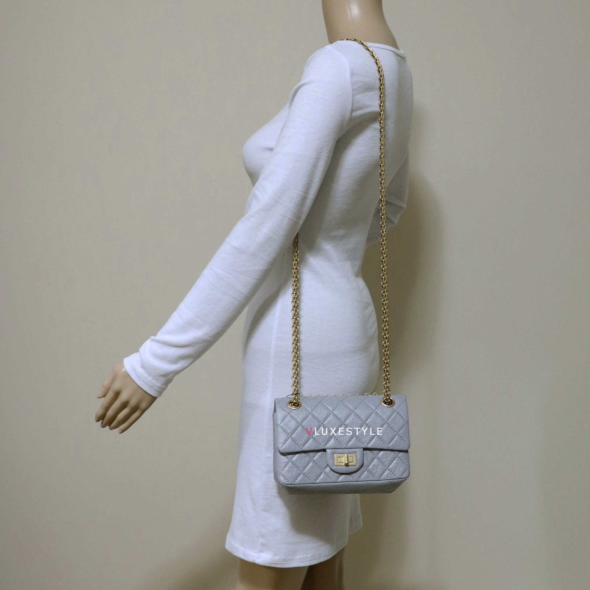 Vintage Chanel Gray Quilted Canvas Mini Boston – Adore Adored