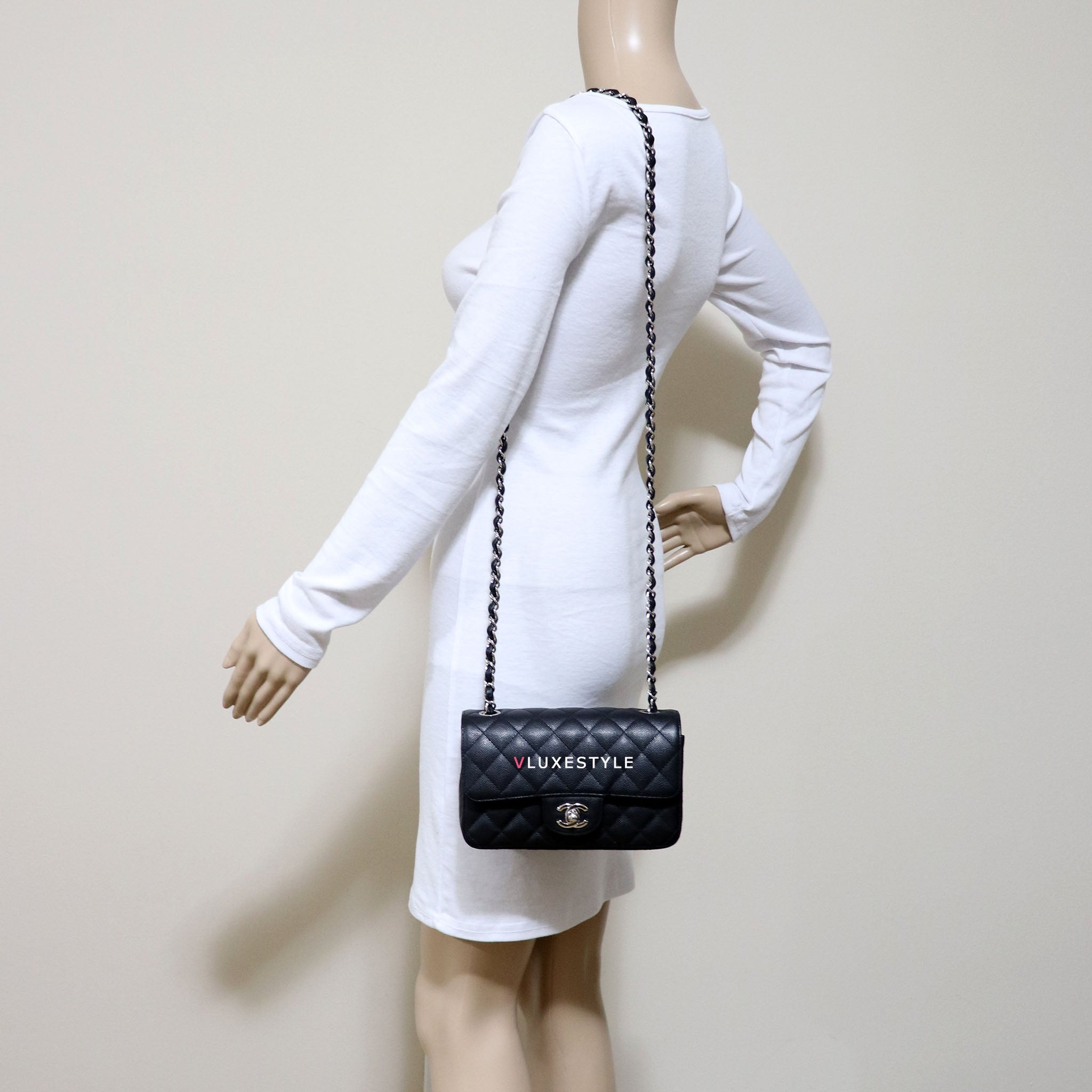 Timeless Chanel extra mini classic flap bag in black caviar leather with  silver hw ref.69264 - Joli Closet