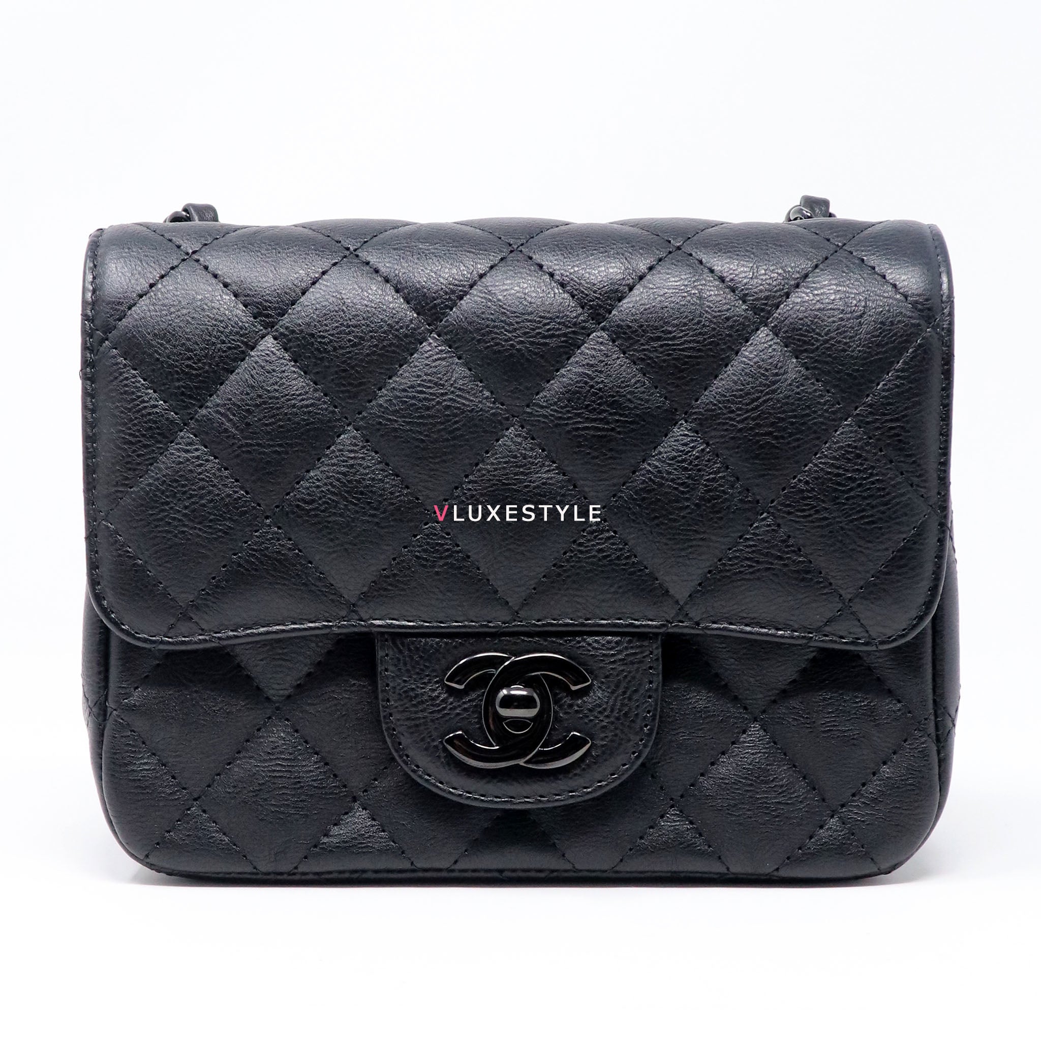 Non-refundable deposit to reserve: Chanel Mini Square 17S So Black