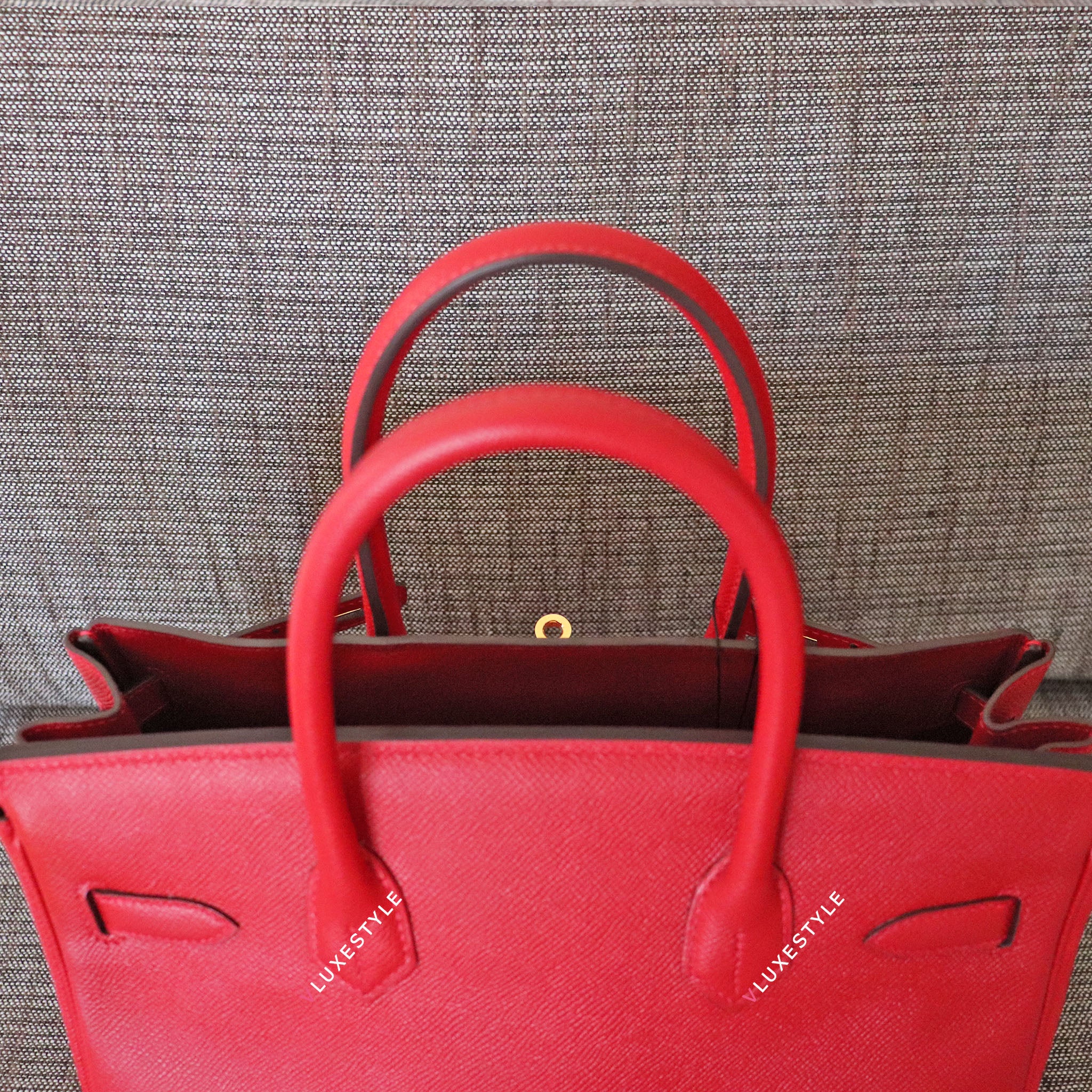 Hermès, Birkin 30 in Epsom, Rouge Casaque with silver hardware