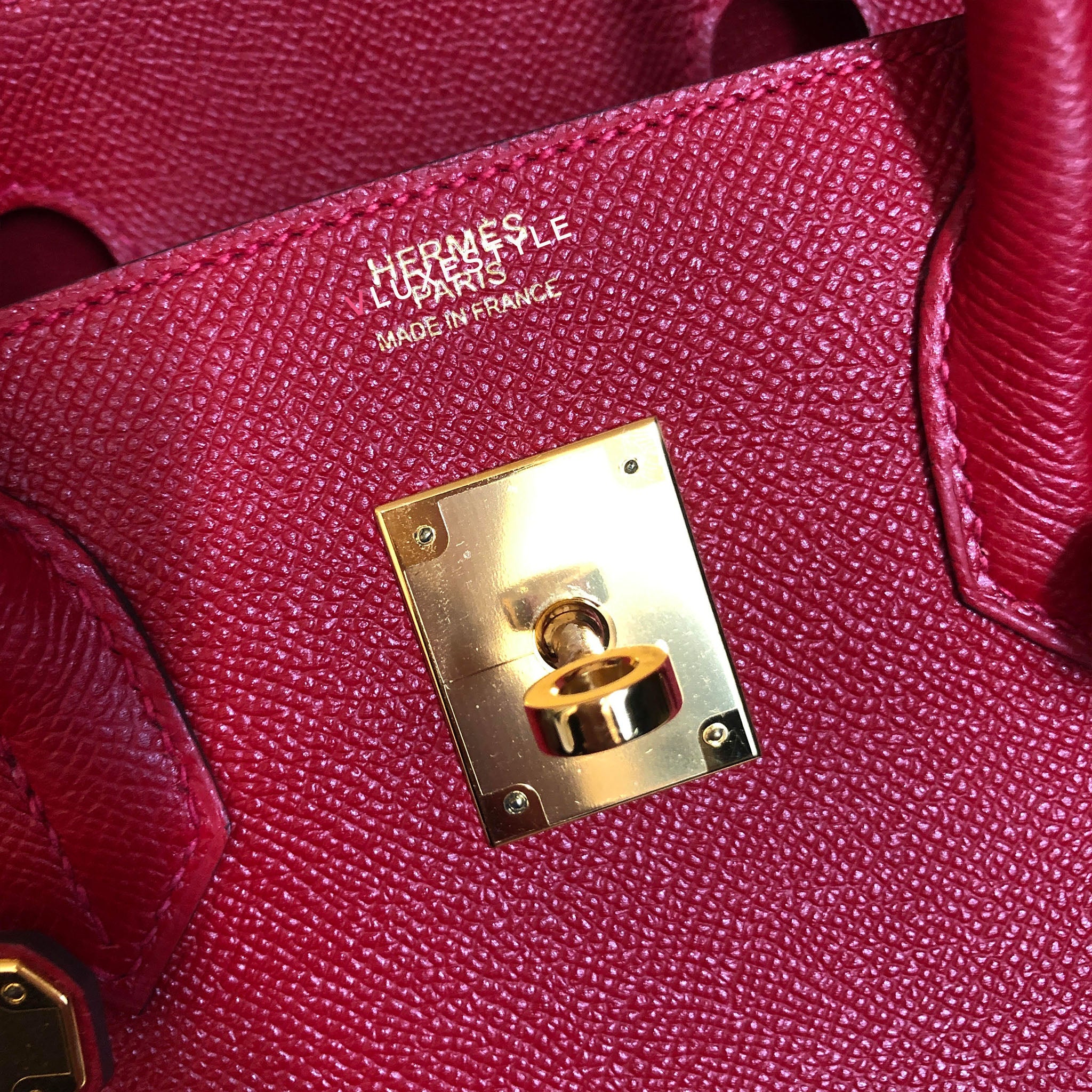 Hermès, Birkin 30 in Epsom, Rouge Casaque with silver hardware