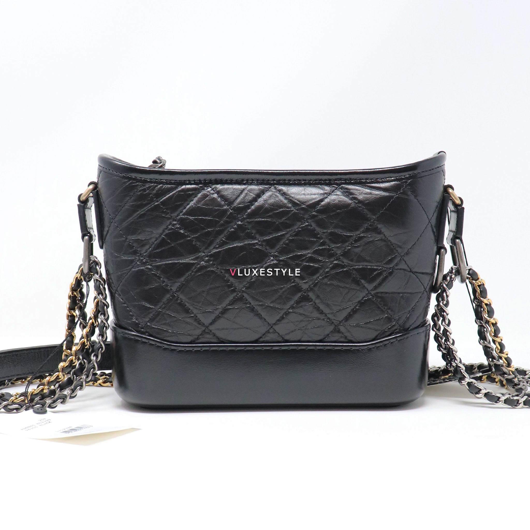 Chanel Calfskin Quilted Small Gabrielle Hobo Black White – STYLISHTOP