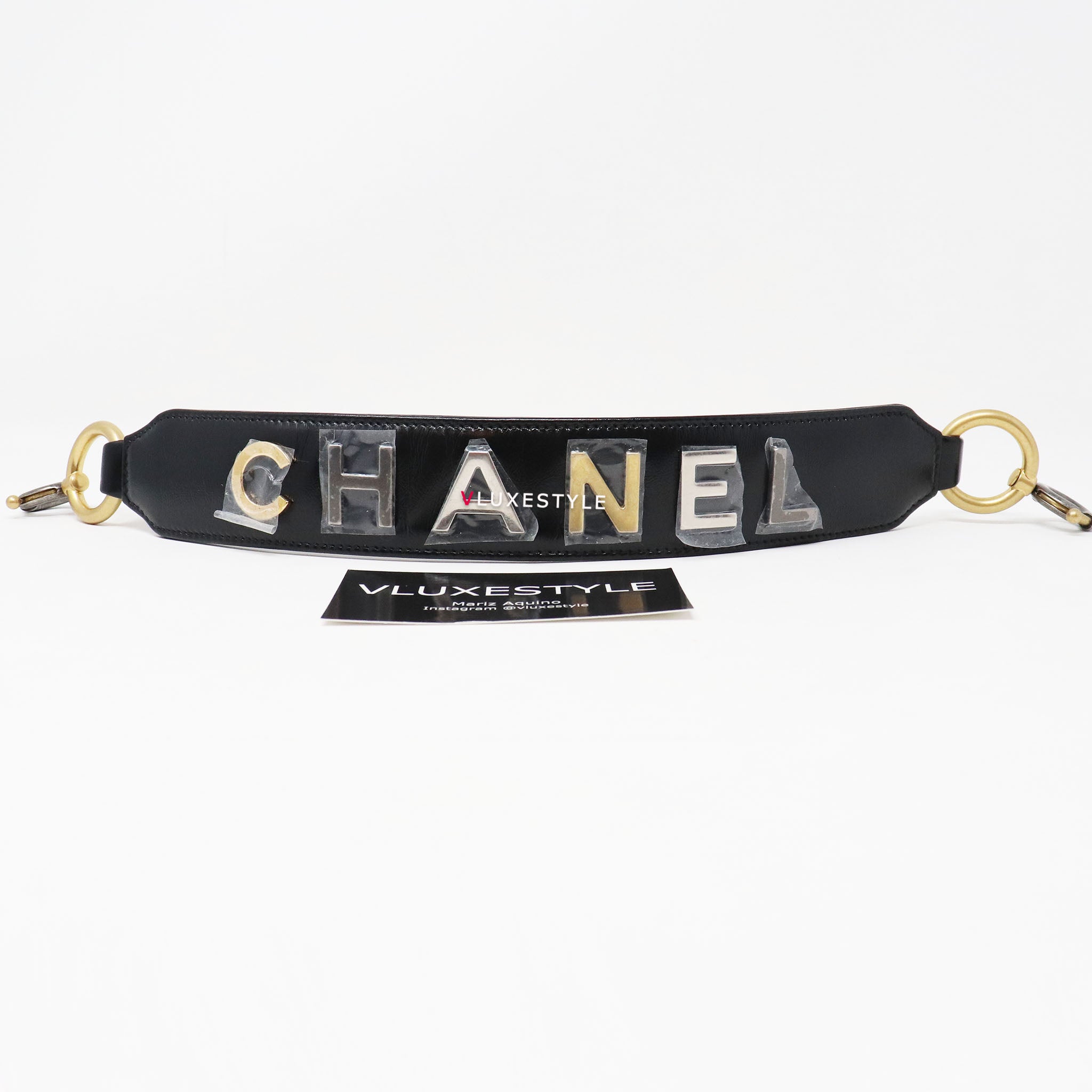 Chanel Small Gabrielle Hobo 20A Black Aged Calfskin with mixed hardware with  the new statement strap