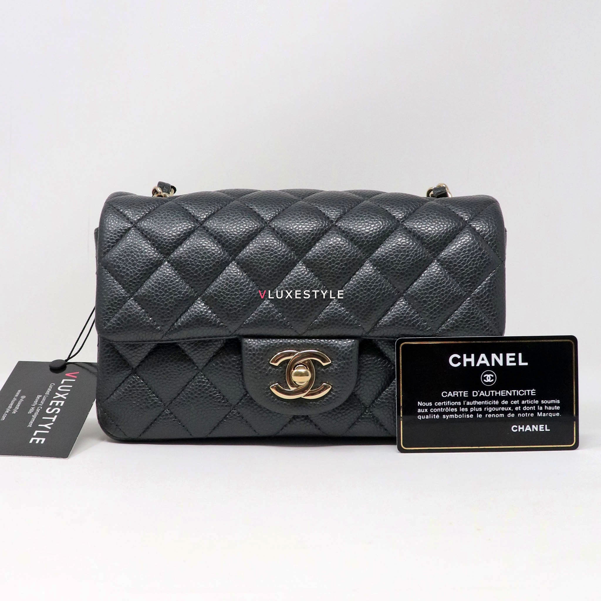 CHANEL 21K My Perfect Mini Iridescent Black Caviar *New - Timeless Luxuries