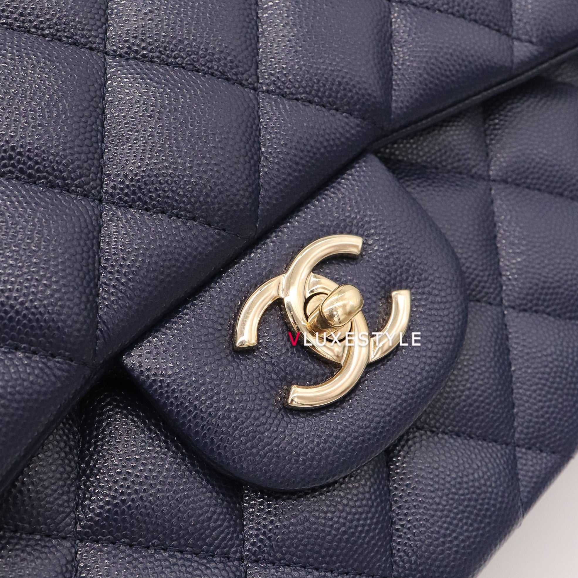 Chanel Navy Classic Flap Jumbo – Sheer Room