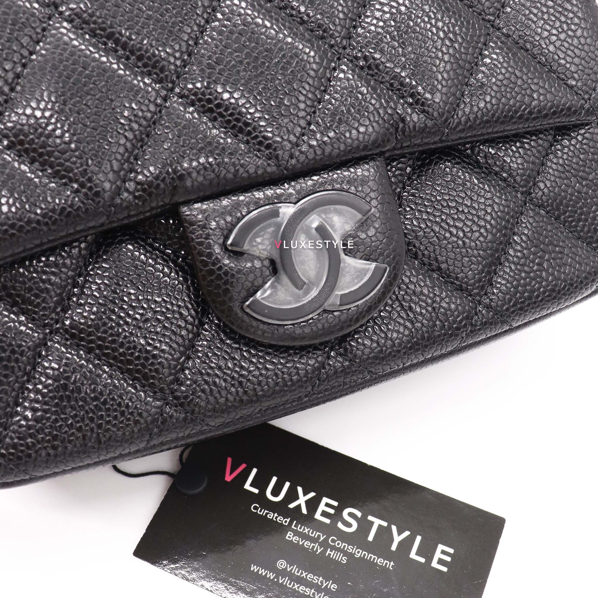 CHANEL Caviar Quilted Mini Square Flap Black 1288644