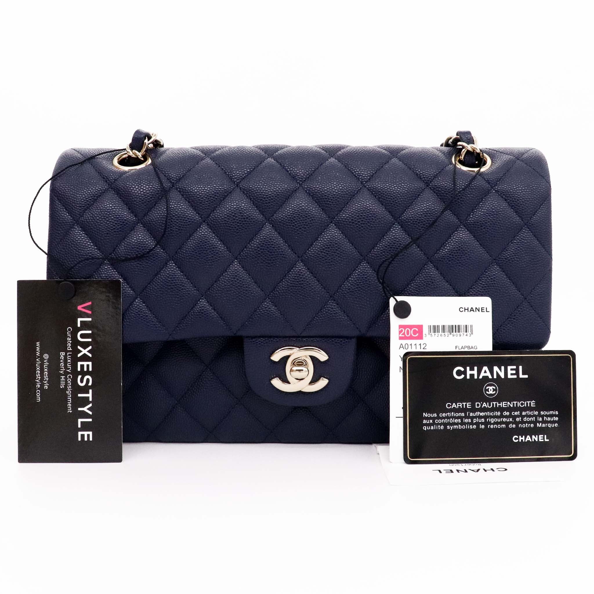  Chanel, Pre-Loved Burgundy Quilted Caviar New Classic