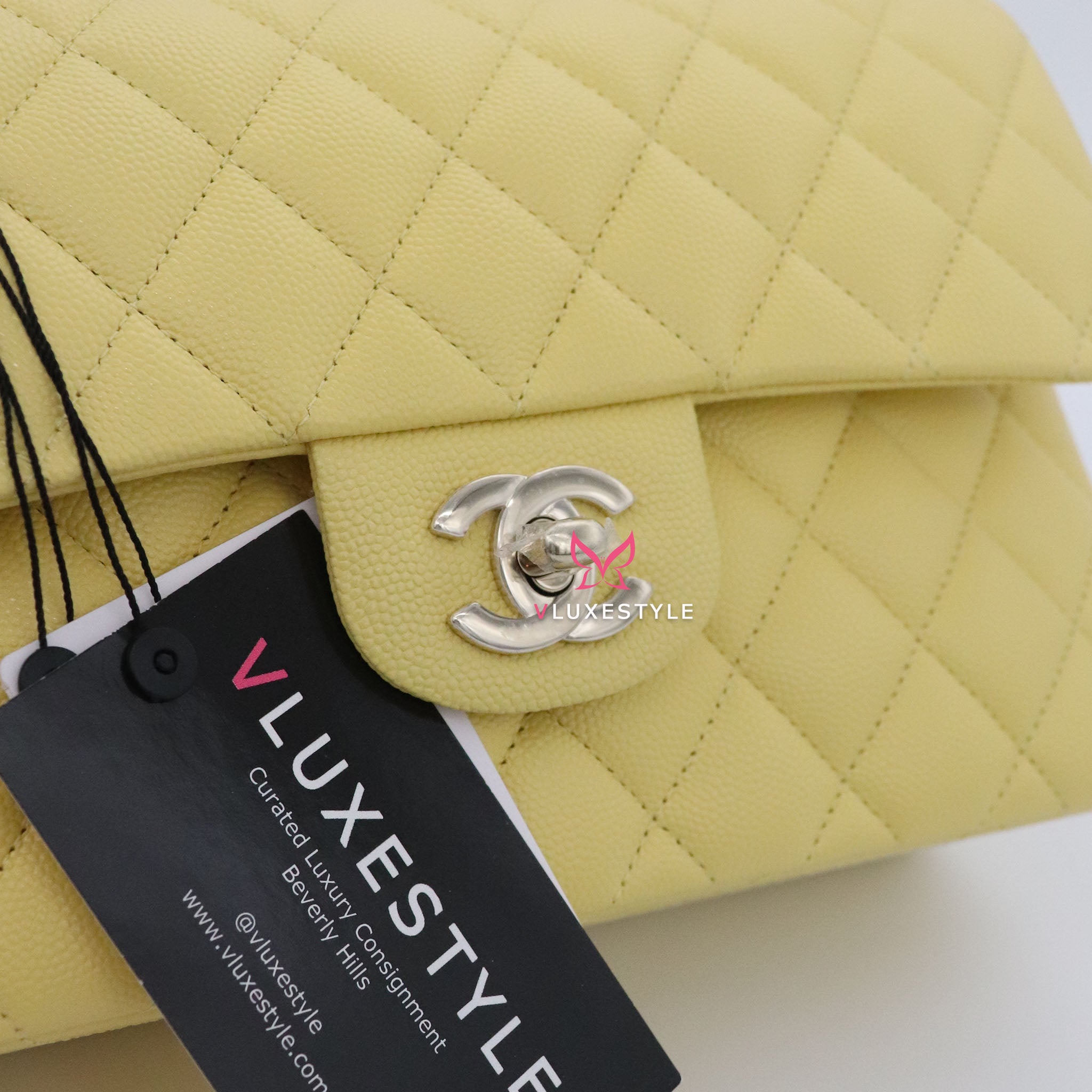 Chanel Vintage Light Yellow Quilted Caviar Medium Classic Double Flap Gold  Hardware, 2003-2004 Available For Immediate Sale At Sotheby's