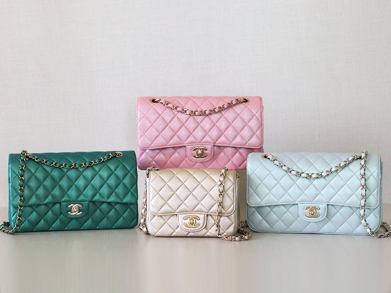 Chanel Mini Rectangle, Tiffany Green Lambskin Leather with Shiny Gold  Hardware, New in Box