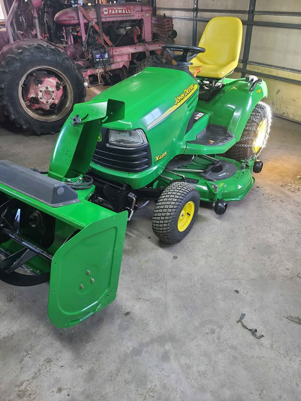John Deere X485 Garden Tractor W/ Deck and Snowblower