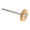 Mounted Wire Wheel Brushes - Brass (Pkg. of 12)