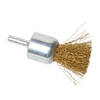 End Brushes with Crimped Brass Wire - 1" Diameter