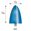 B42 Blue Mounted Stones 1/8" Shank (Pkg of 24)