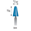 B44 Blue Mounted Stones 3mm Shank (Pkg of 24)