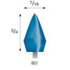 B51 Blue Mounted Stones 1/8" Shank (Pkg of 24)