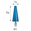 B53 Blue Mounted Stones 1/8" Shank (Pkg of 24)