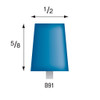 B91 Blue Mounted Stones 3mm Shank (Pkg of 24)